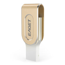 EAGET i80 64GB USB 3.0 Stylish Rotation Metal 8 Pin USB OTG Expansion U Disk for iPhone / iPad