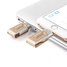 EAGET i80 64GB USB 3.0 Stylish Rotation Metal 8 Pin USB OTG Expansion U Disk for iPhone / iPad